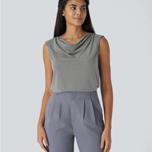 Halara Cowl neck sleeveless work blouse